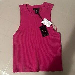 Sincerely Jules Fuchsia Ribbed Tank Top